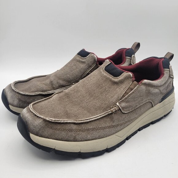 Skechers GogaMat Arch Relaxed Fit Air-Cooled Memory Foam Tan Canvas Sneakers 12 - Picture 1 of 13